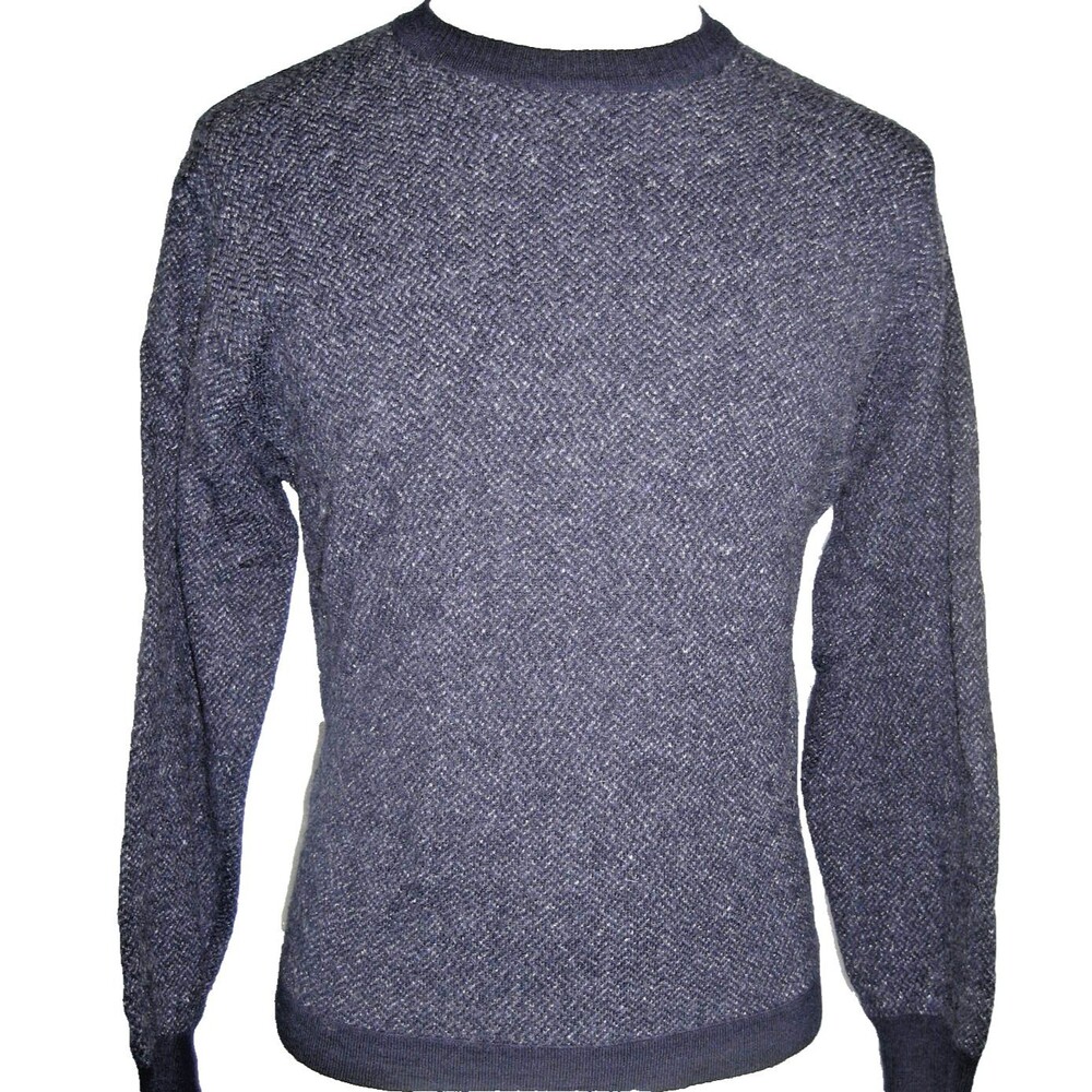 Womens Giasone Wool /Silk/Angora Blend Charcoal Crewneck Pullover Sweater sz XL